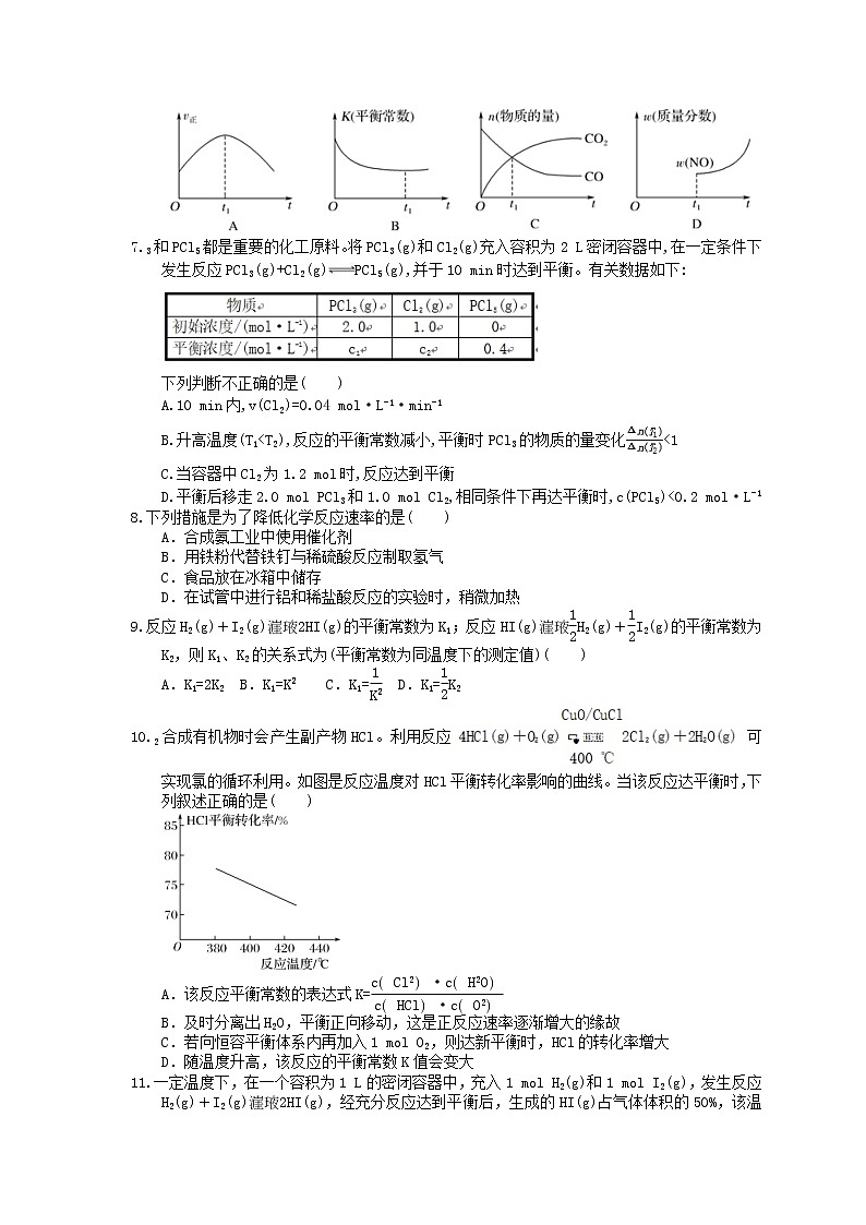 2021年高考化学三轮冲刺《化学反应速率和化学平衡》练习一（含答案）02