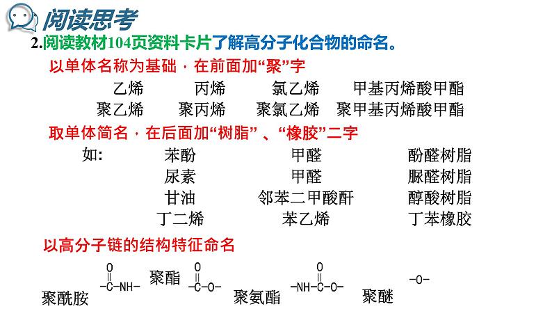 5-2应用广泛的高分子材料 课件2020-2021学年人教版高二化学选修5有机化学基础04