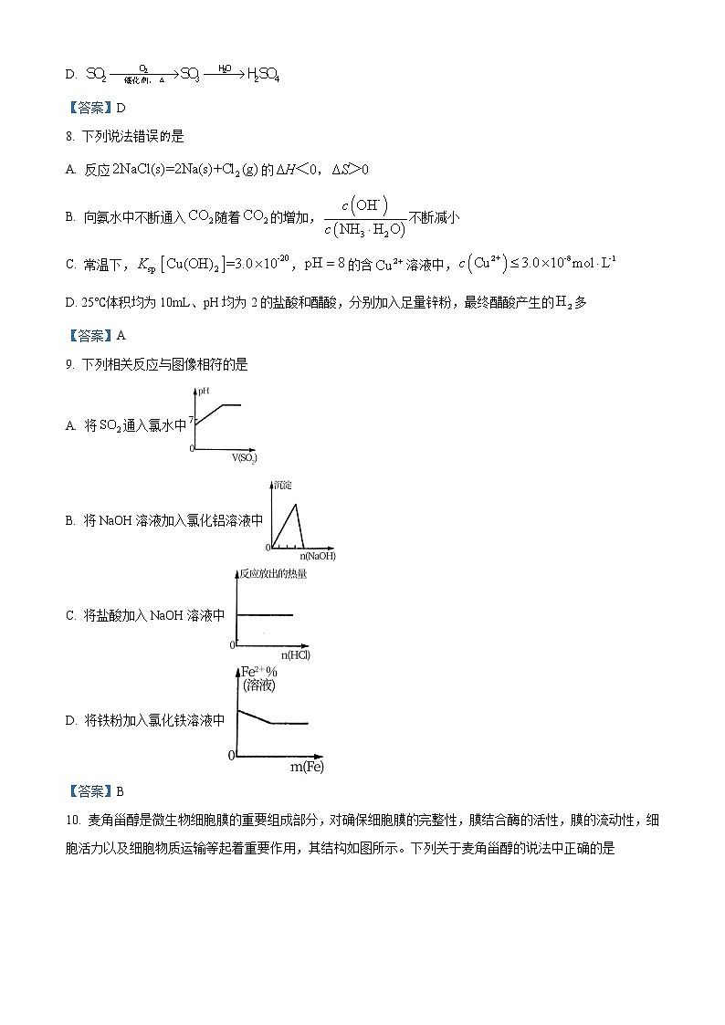 广东省2021届高三全真模拟考试化学试题03