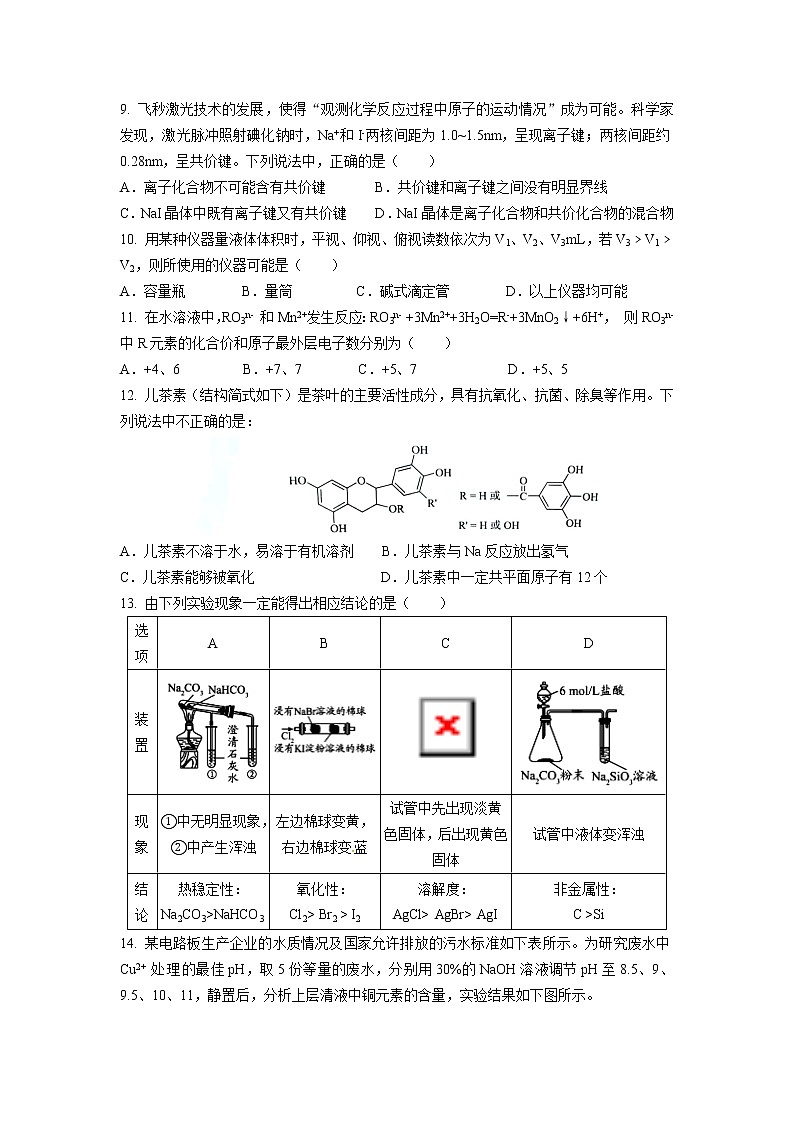 广东省梅州中学2021届高三热身测试化学试题(含答案)第3页