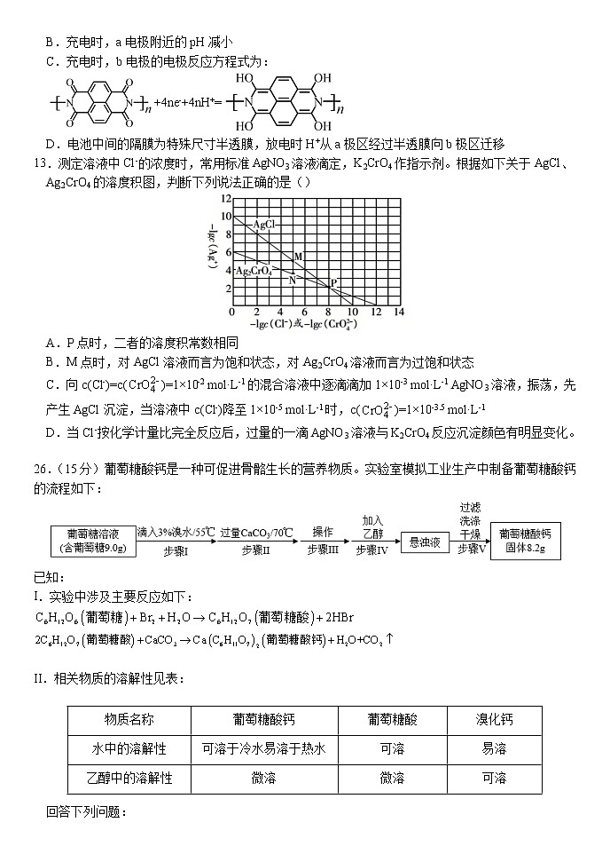 河南省实验中学2021届高三5月第四次模拟考试理综化学试题03