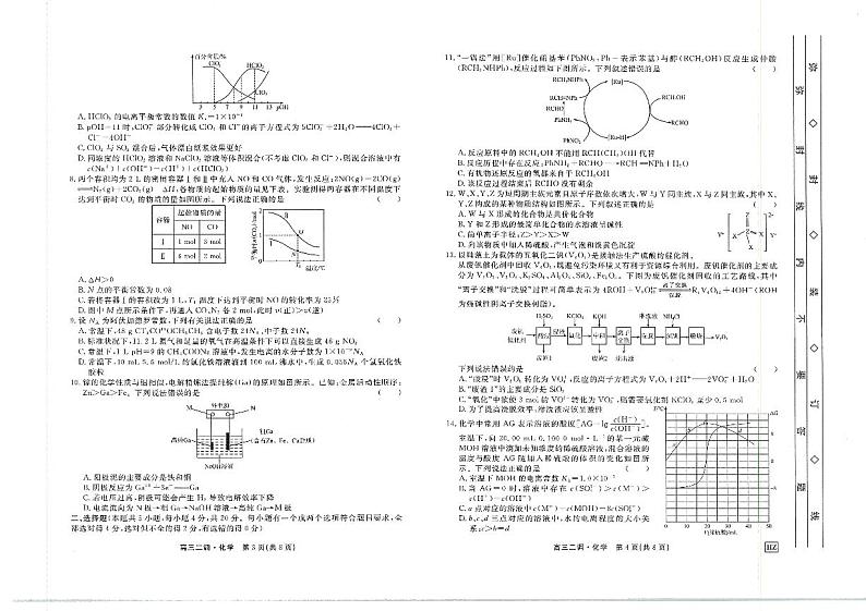 河北省衡水中学2021届高三下学期第二次调研考试：化学试卷第2页