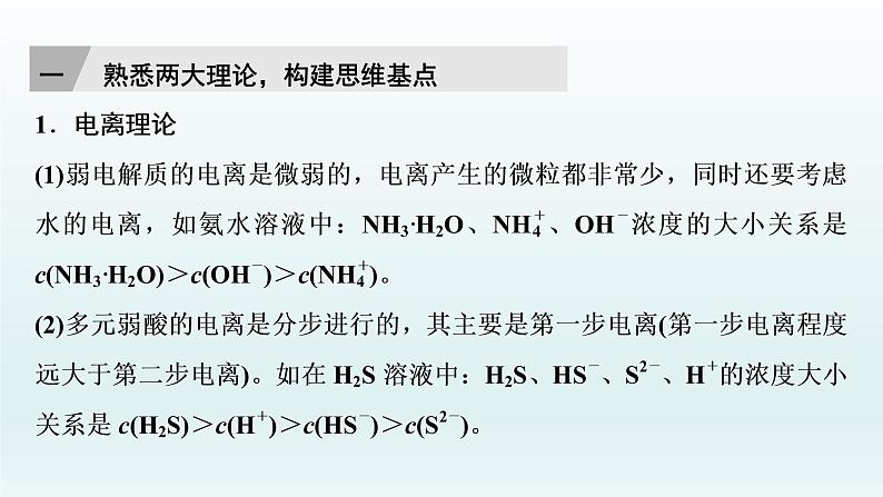 2022高三一轮复习化学  第八章  核心素养提升(八)　溶液中粒子浓度大小关系比较课件02