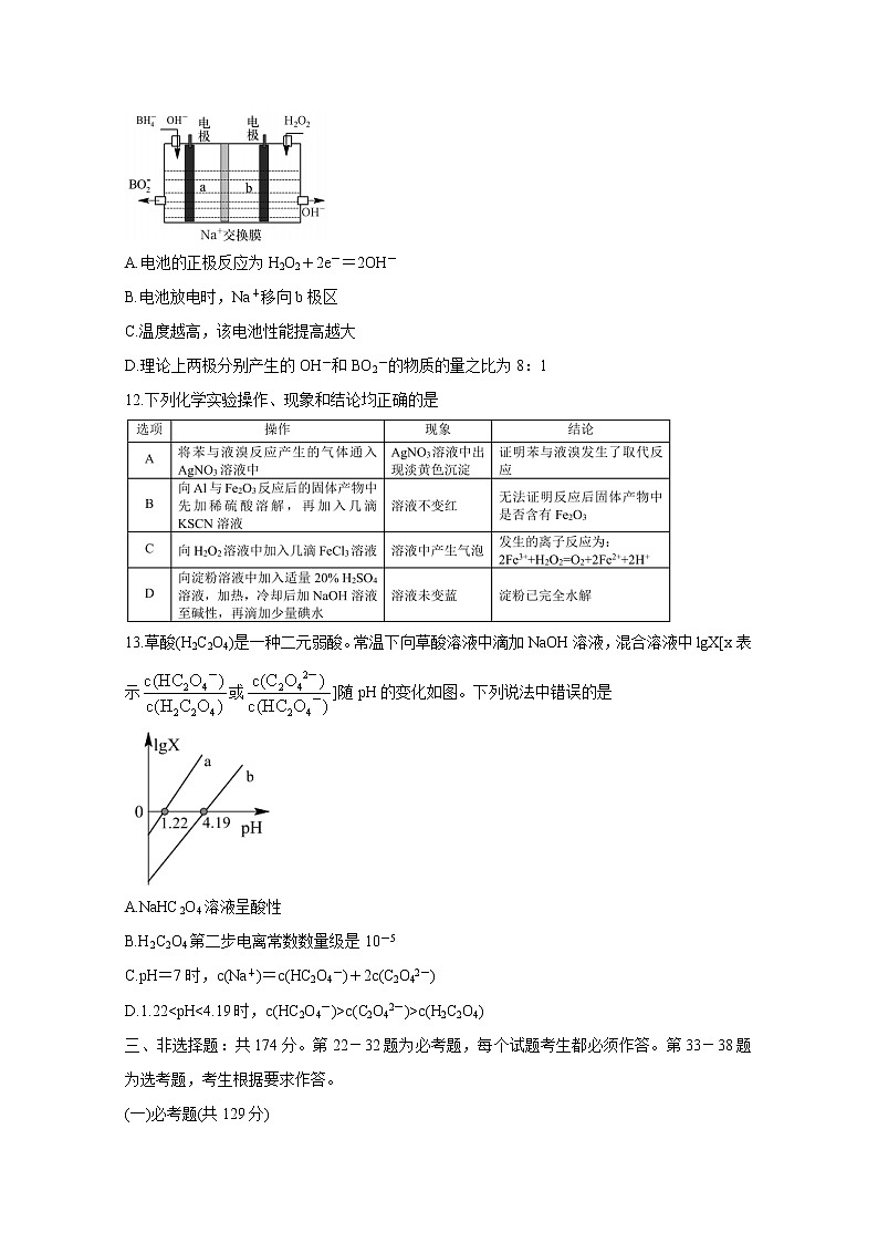四川省雅安市2021届高三下学期5月第三次诊断考试+化学+答案02