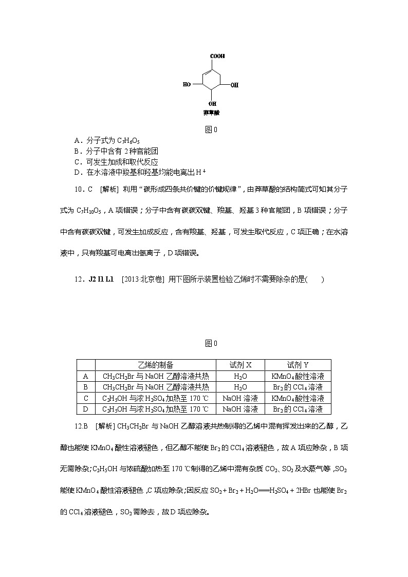 48高考化学二轮专题复习汇编试卷：I单元--有机化合物(高考真题+模拟新题)4802