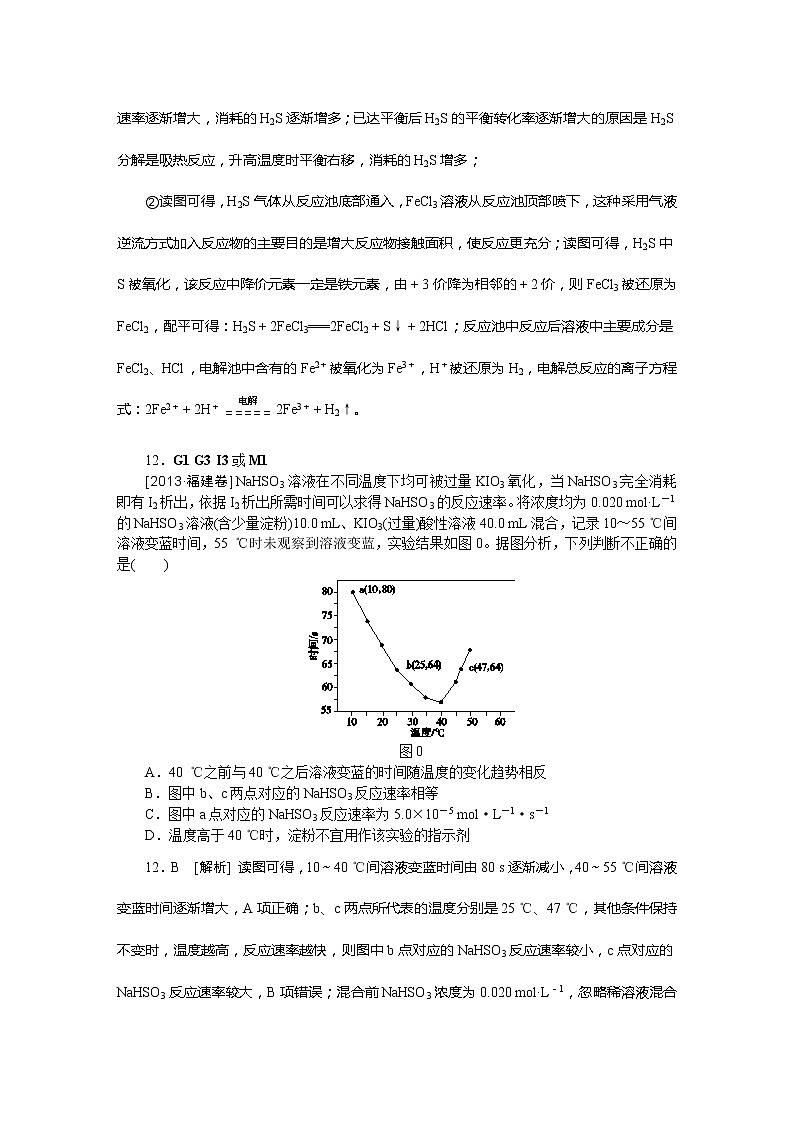 47高考化学二轮专题复习汇编试卷：G单元--化学反应速率和化学平衡(高考真题+模拟新题)4703