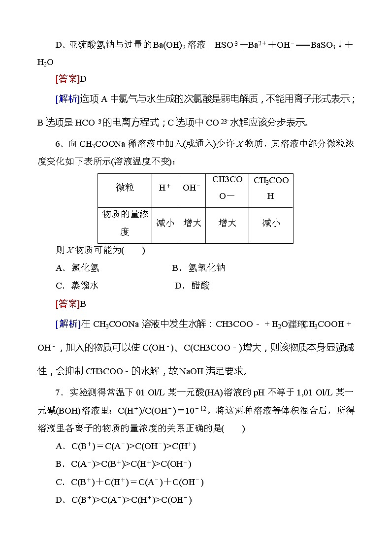 14高考化学第一轮复习备考复习配套试题-27盐类的水解-含解析1403