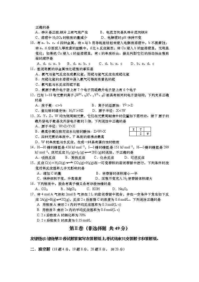 62高考化学一轮复习试卷：化学实验基本方法(3)62第2页