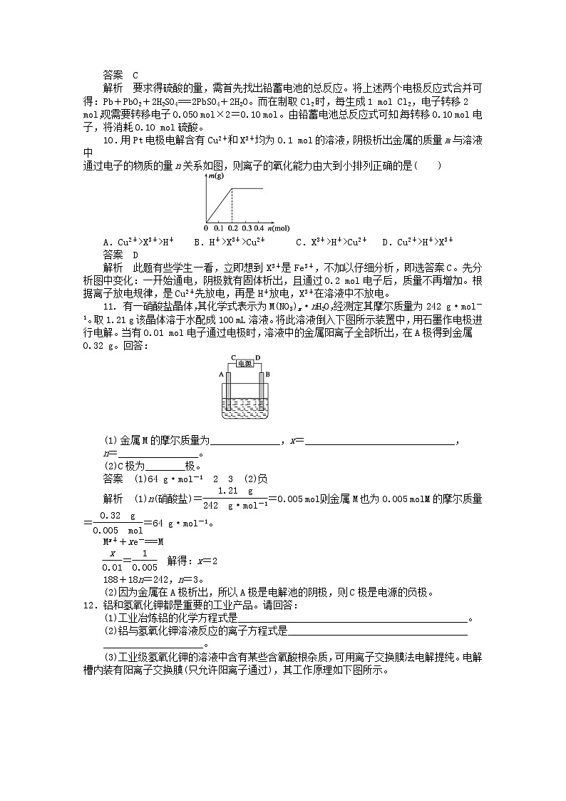 高中化学 第四章 第三节 电解池（第3课时）习题课 新人教版选修403