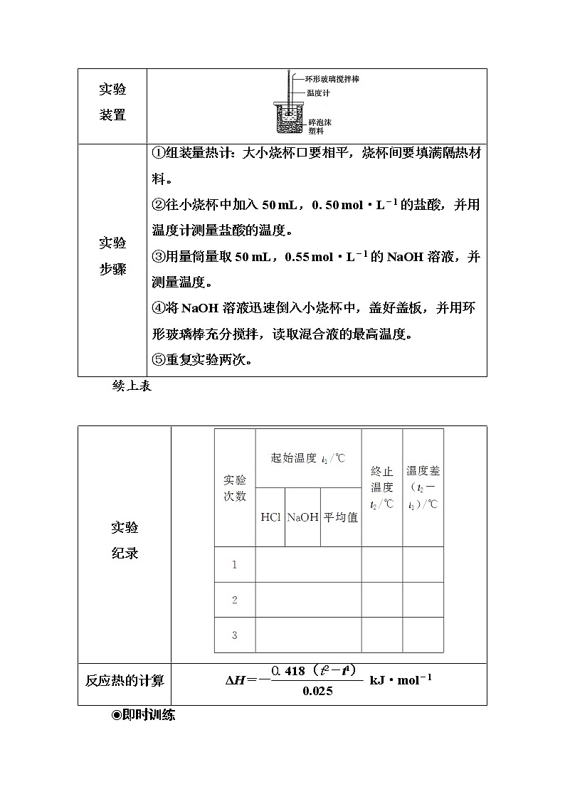 人教版高中化学选修4练习：第一章章末系统总结 word版含答案02