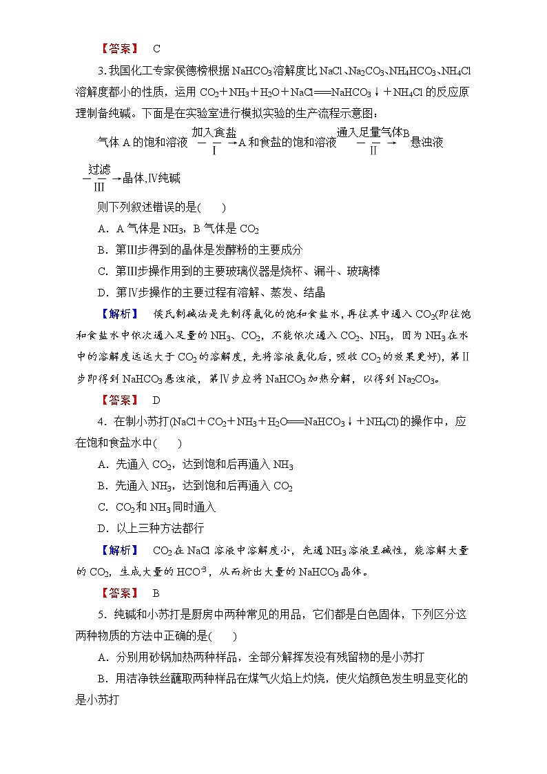 高中化学人教版选修二（学业分层测评）第一单元 走进化学工业 学业分层测评3 word版含解析02