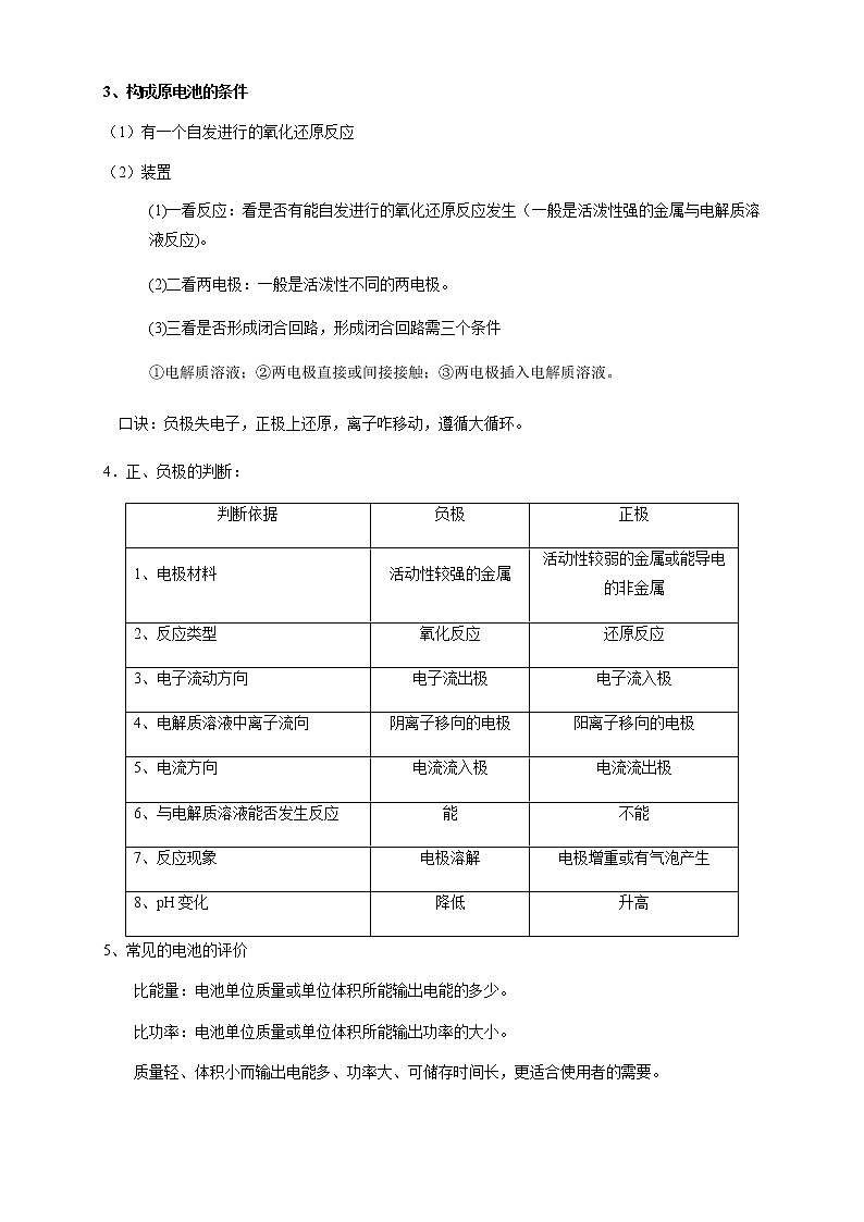 高中 化学 人教版 (2019) 选择性必修1　第四章 总结(原卷版+解析版)02