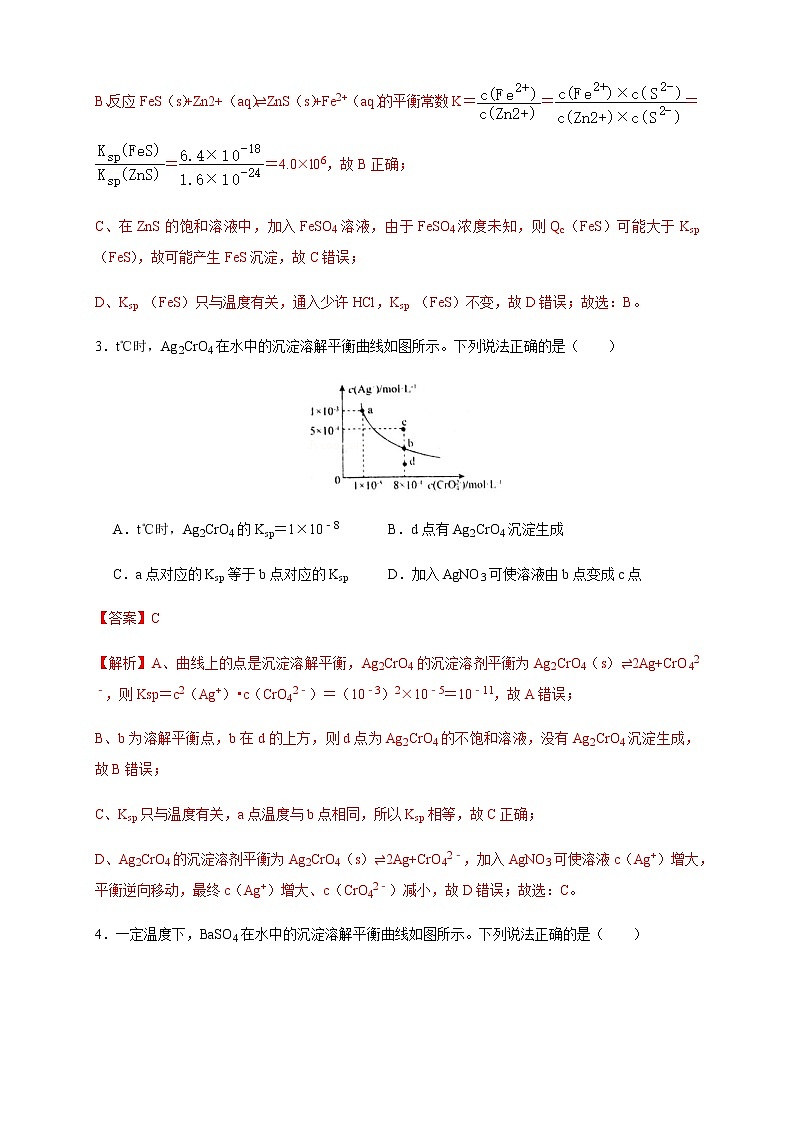 高中 化学 人教版 (2019) 选择性必修1　3.4.2  沉淀溶解平衡的应用(原卷版+解析版)02