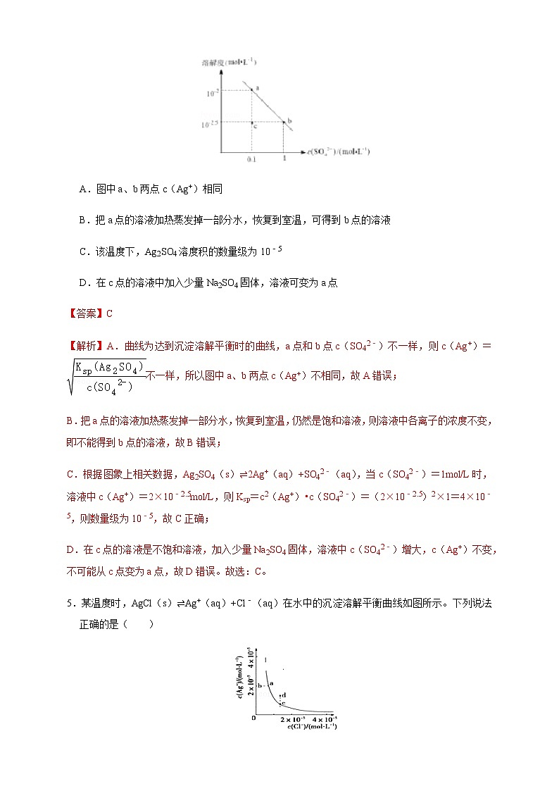 高中 化学 人教版 (2019) 选择性必修1　3.4.1  难溶电解质的沉淀溶解平衡(原卷版+解析版)03