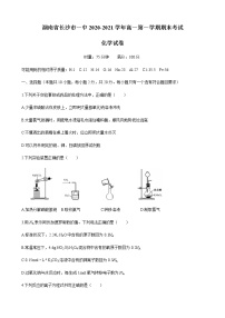 湖南省长沙市一中2020-2021学年高一上学期期末考试化学试题+Word版含答案