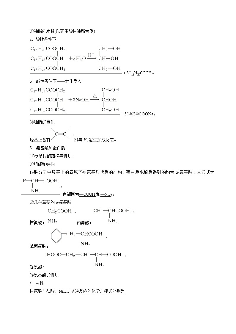 2022高考化学一轮专题复习  第38讲　生命中的基础有机化学物质与有机合成03