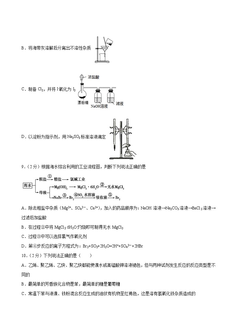 2021高一化学下学期期末检测模拟卷（提高卷）03
