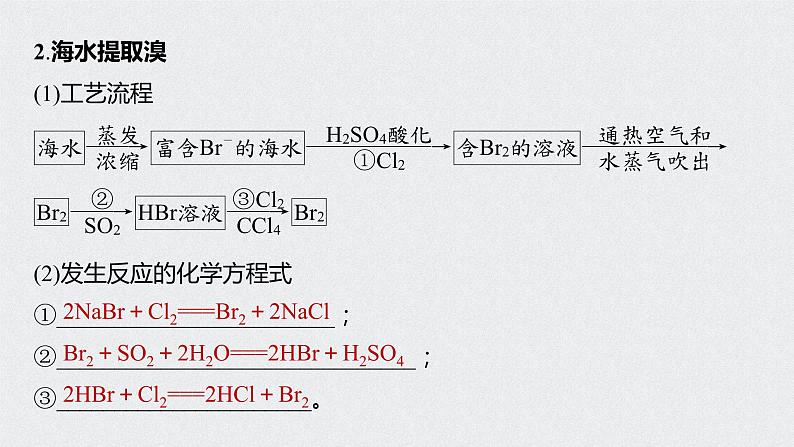 2022高考化学一轮复习 第四章 第20讲　微专题9　提取卤素单质的化工流程课件03