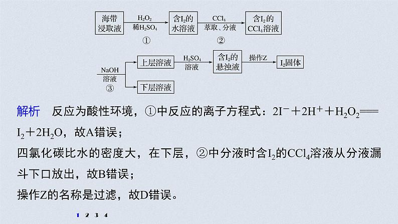 2022高考化学一轮复习 第四章 第20讲　微专题9　提取卤素单质的化工流程课件06