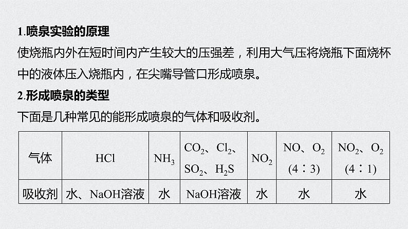 2022高考化学一轮复习 第四章 第23讲　微专题11　喷泉实验及拓展应用课件02