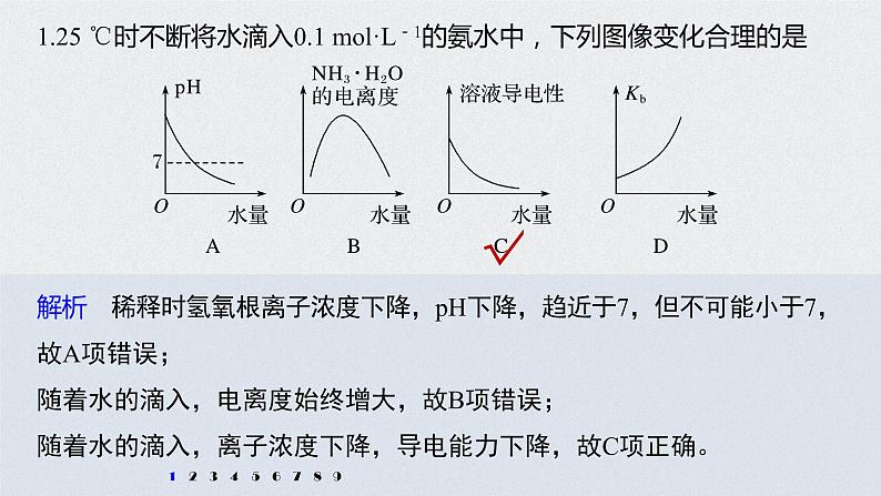 2022高考化学一轮复习 第八章 第37讲 专项提能特训14　弱电解质电离常数分析课件02