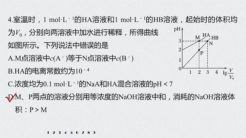 2022高考化学一轮复习 第八章 第37讲 专项提能特训14　弱电解质电离常数分析课件07