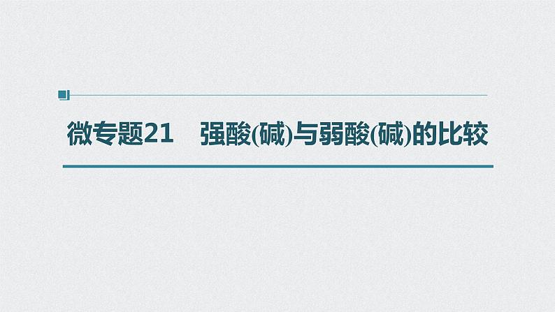 2022高考化学一轮复习（步步高）第八章 第38讲 微专题21　强酸(碱)与弱酸(碱)的比较课件第1页