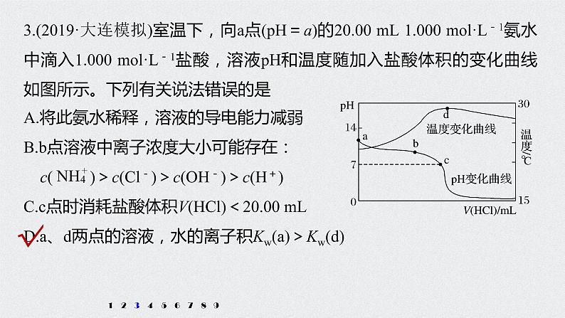 2022高考化学一轮复习 第八章 第39讲 专项提能特训15　滴定过程的曲线分析课件07