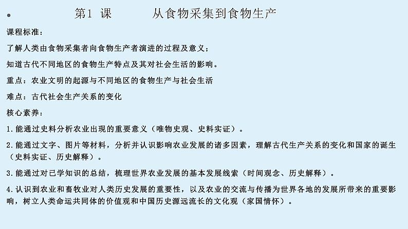 第1课 从食物采集到食物生产（课件）-【上好课】2020-2021学年高二历史同步备课系列（选择性必修2经济与社会生活）第1页