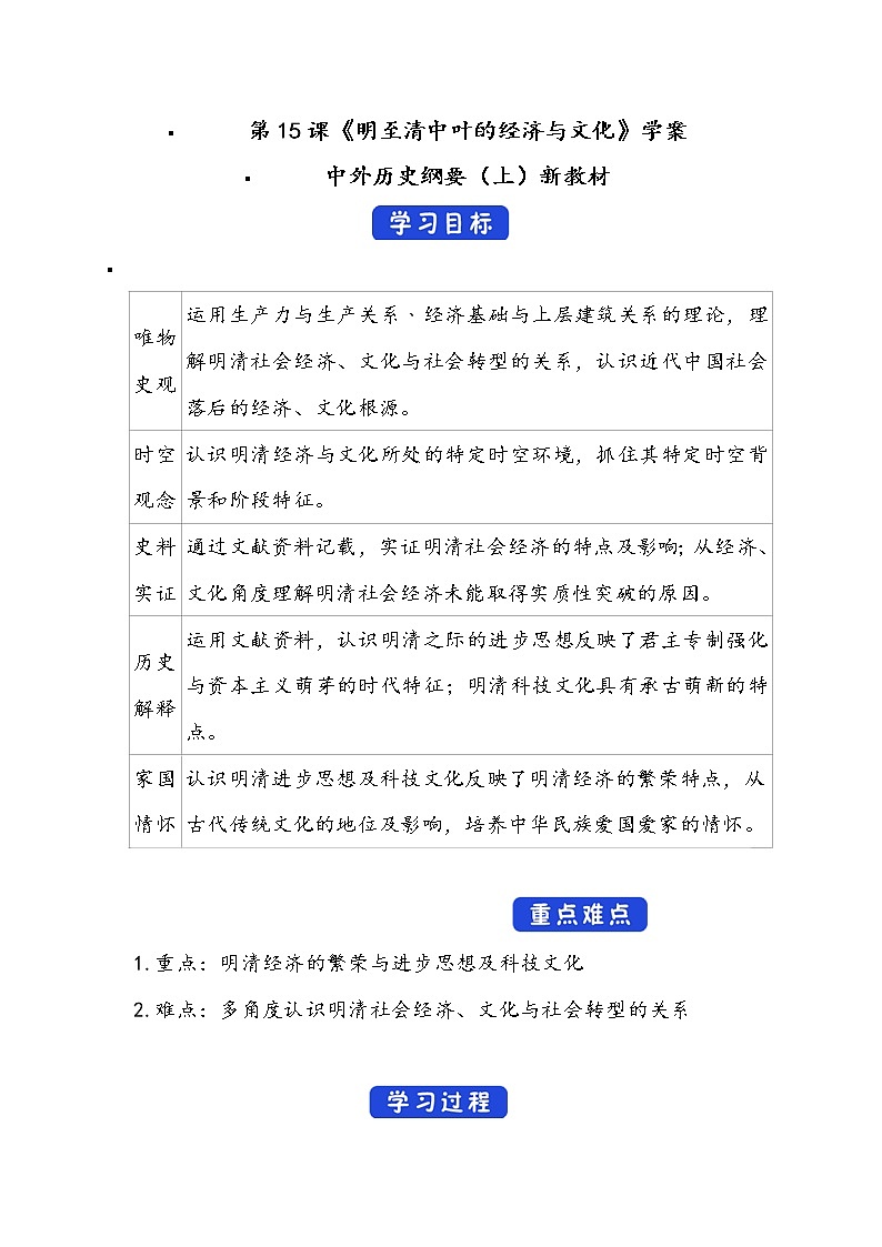 第15课《明清经济与文化》学案01