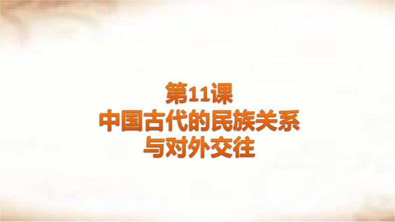 第11课 中国古代的民族关系与对外交往【PPT课件】01