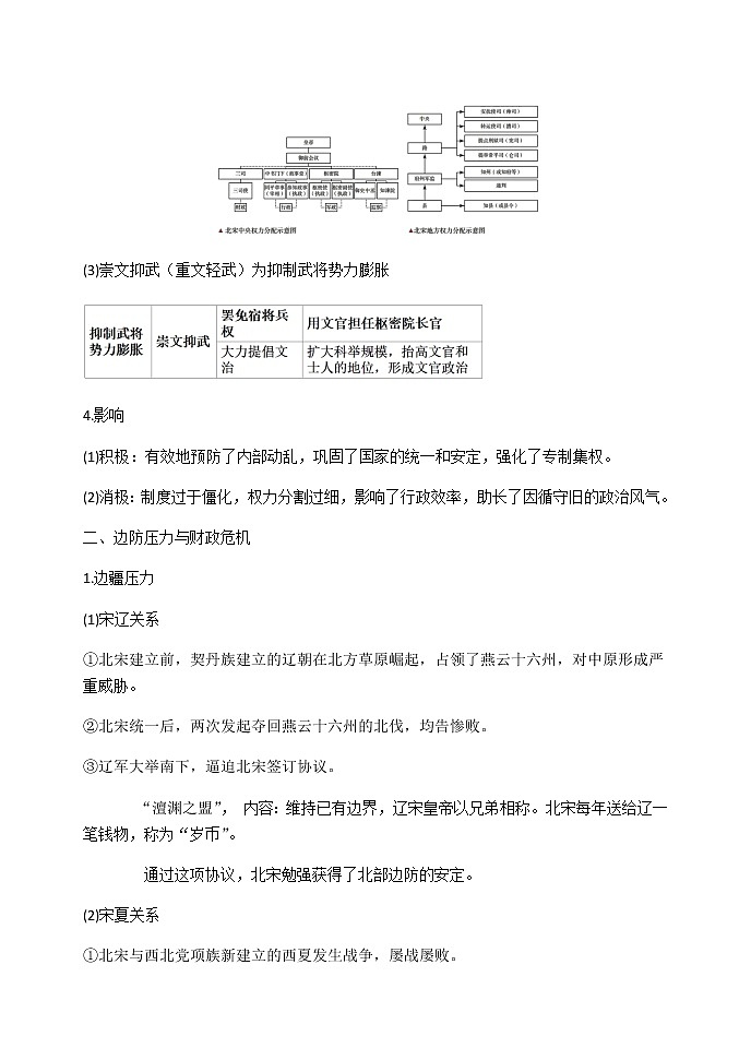 第9课 两宋的政治和军事 导学案-【新教材】统编版（2019）高中历史必修中外历史纲要上02