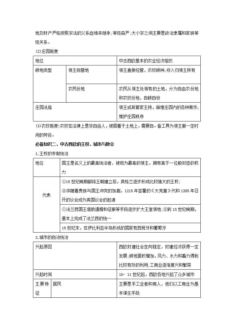 第3课 中古时期的欧洲【学案】02