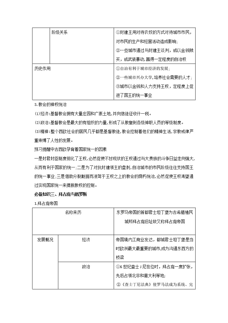 第3课 中古时期的欧洲【学案】03