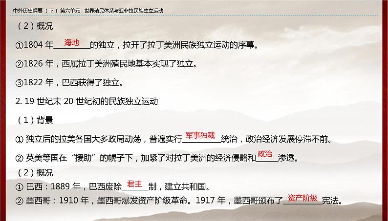 高中历史人教统编版 第6单元第13课   亚非拉民族独立运动  教学课件第4页