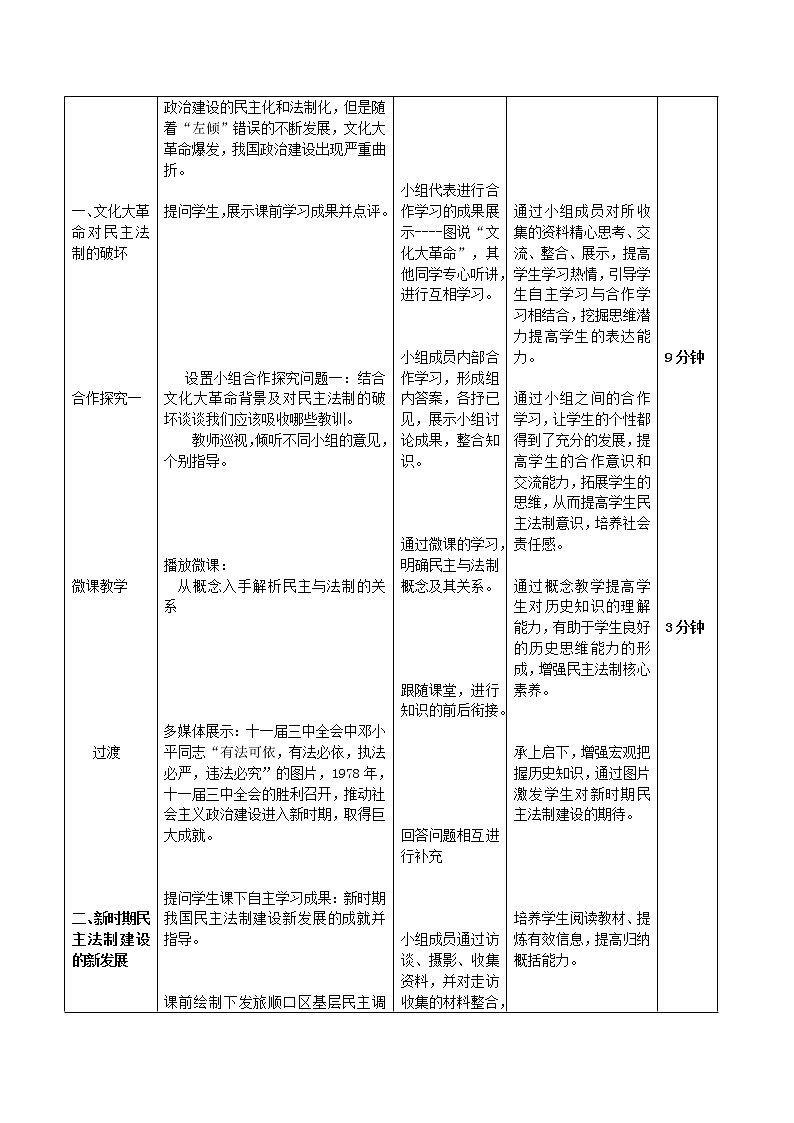 岳麓版高中历史必修一第22课 社会主义政治建设的曲折发展教案03