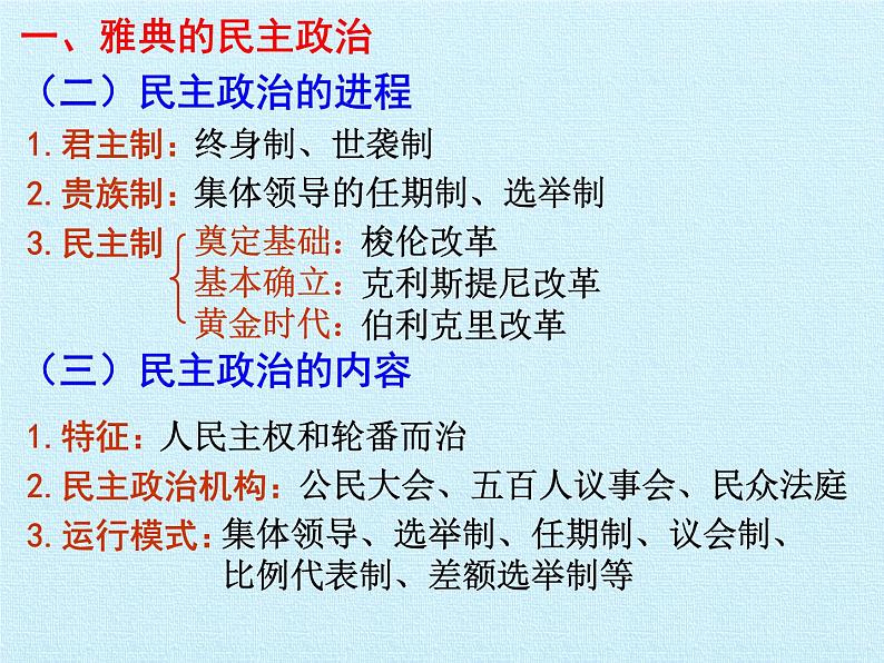 岳麓版高中历史必修一第二单元  古希腊和古罗马的政治制度 复习课件08