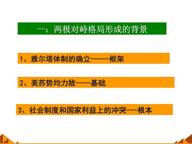 岳麓版高中历史必修一第24课 两极对峙格局的形成_(2)课件03