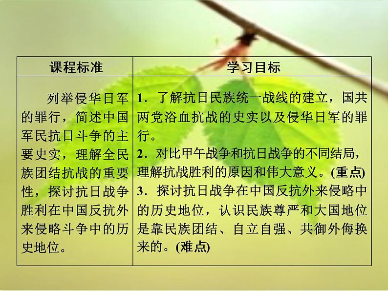 北师大版高中历史必修1 第9课 中华民族的抗日战争(1)（课件）第2页