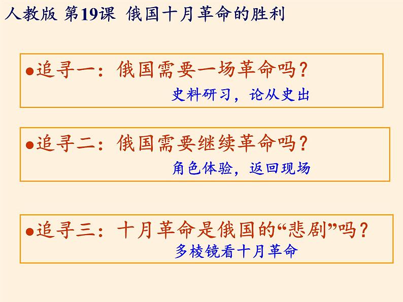 北师大版高中历史必修1 第22课 俄国十月社会主义革命的胜利(1)（课件）第3页