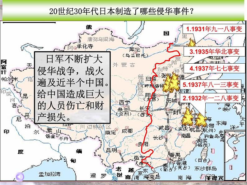 北师大版高中历史必修1 第9课 中华民族的抗日战争（课件）第7页