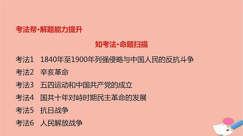 通用版高考历史一轮复习第五单元近代中国的民主革命课件第3页