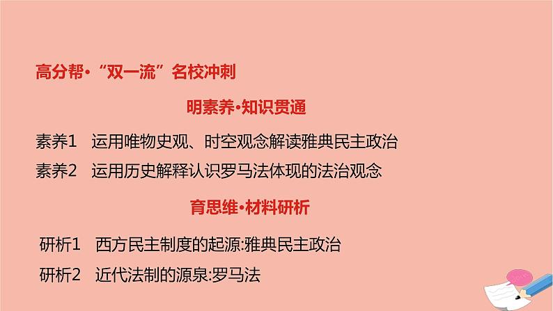 通用版高考历史一轮复习第十三单元古代希腊罗马的政治制度课件04