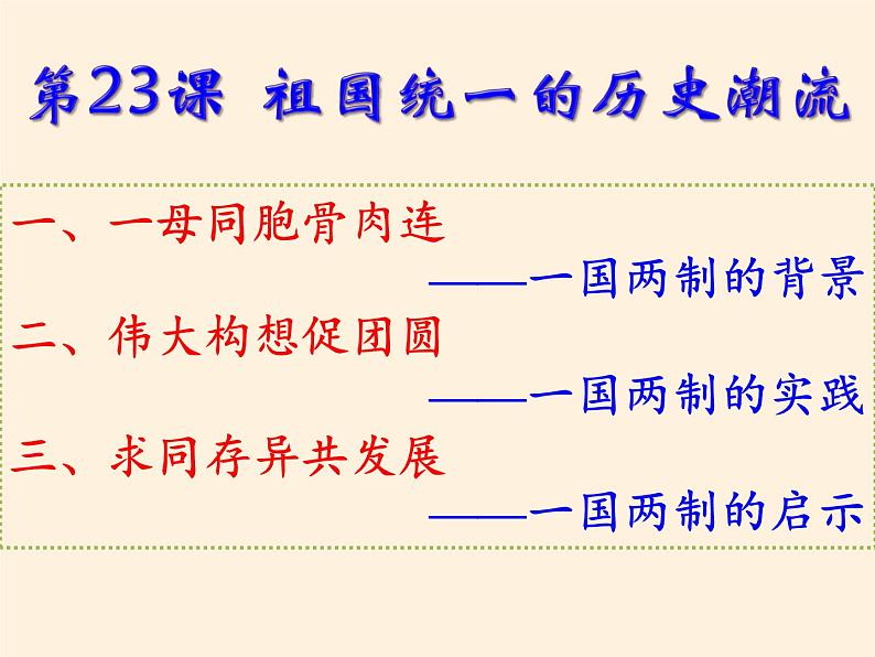 岳麓版高中历史必修一第23课 祖国统一的历史潮流(1)课件02