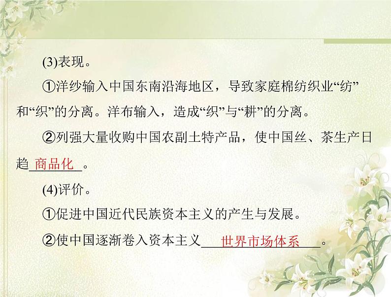 高考历史总复习必修Ⅱ经济成长历程第九单元工业文明的崛起和对中国的冲击第19讲中国近代经济结构的变动和近代工业的曲折发展 课件第3页