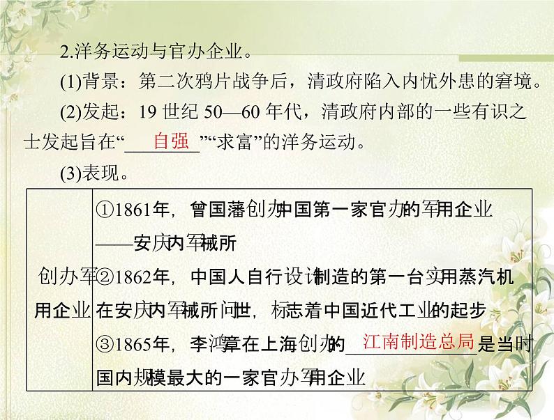 高考历史总复习必修Ⅱ经济成长历程第九单元工业文明的崛起和对中国的冲击第19讲中国近代经济结构的变动和近代工业的曲折发展 课件第5页