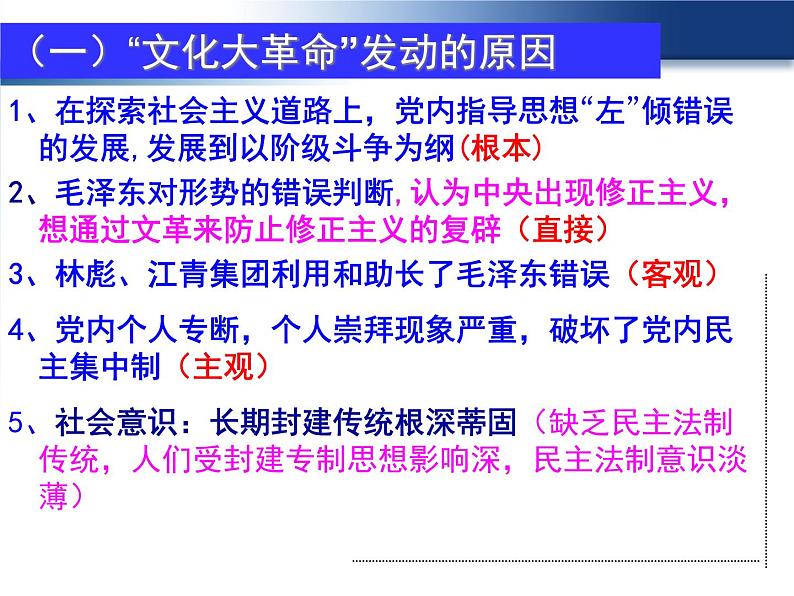 人教版高中历史必修一21民主政治建设的曲折发展课件07