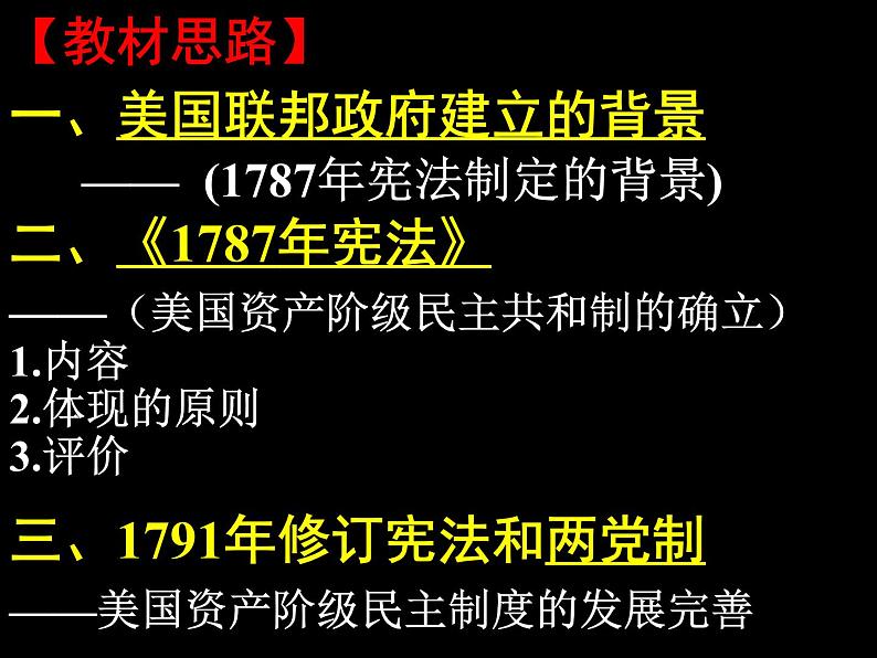 人教版高中历史必修一8课美国联邦政府的建立(上课)课件04