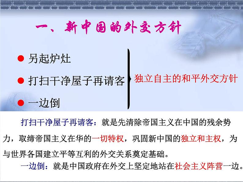 人教版高中历史必修一、新中国初期的外交课件04