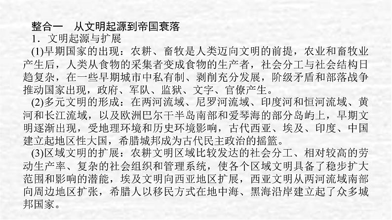 高考历史一轮复习第十一单元古代文明的产生与发展单元高效整合课件新人教版第2页